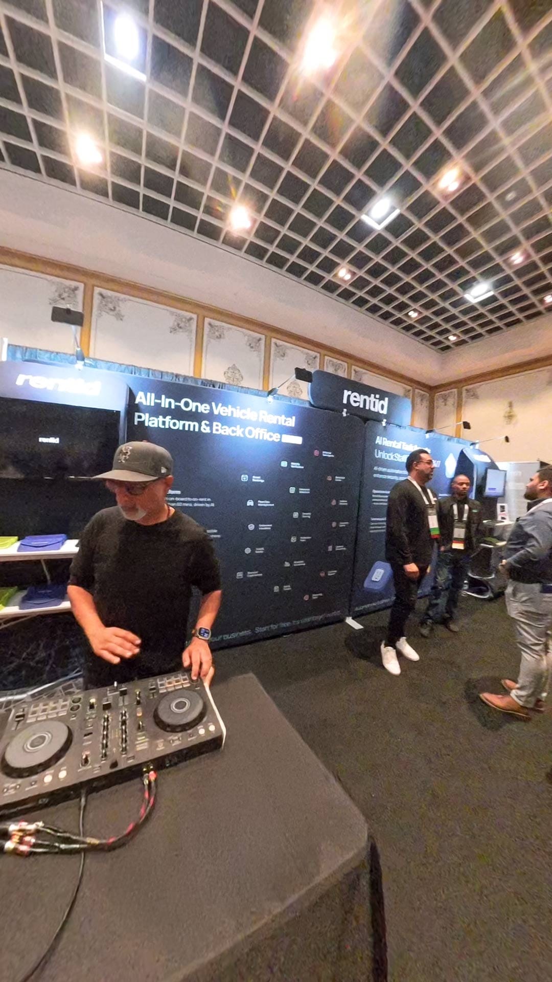 DJ at a booth at Corporate expo in Las Vegas